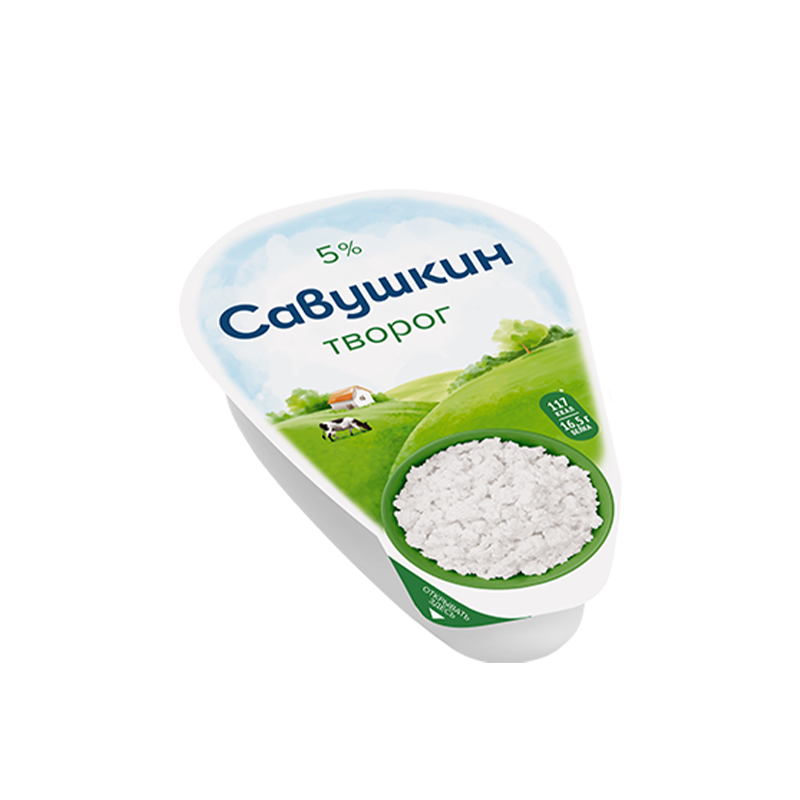 Savushkin Cottage Cheese 5% Fat 8 x 180G