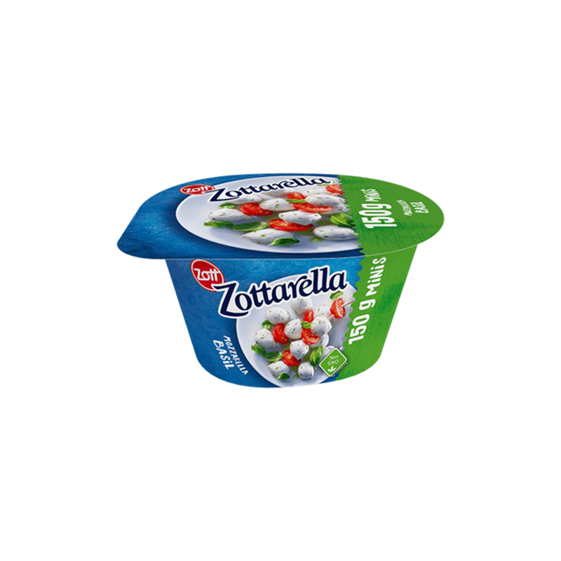 Zott Zottarella Minis Basil Mozzarella 8 x 150G