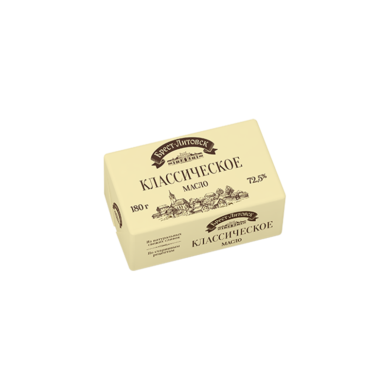 Savushkin Unsalted Butter 72.5% 10 x 180G