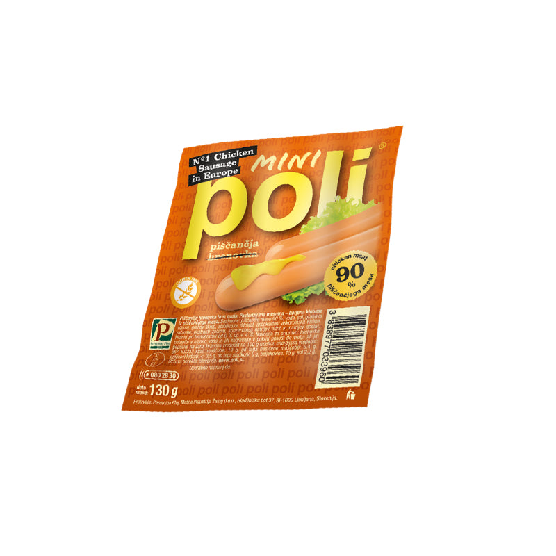 Perutnina Poli Mini Frankfurter 130g
