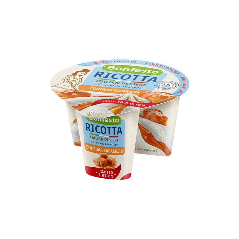 Bonfesto Ricotta & Salted Caramel 50% 125G