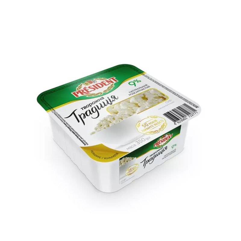 President Cottage Cheese 9% Fat 9 x 300G