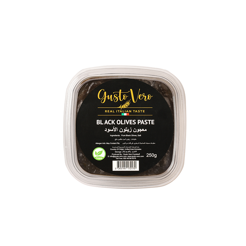 Gusto Vero Fresh Black Olive Paste 250G