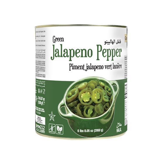 Gourmet212 Green Sliced Jalapeno Pepper 6X10 Tin