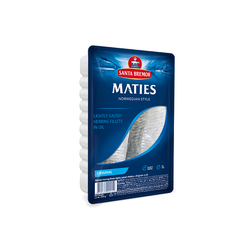 Santa Bremor Herring Fillet Original In Oil 500g