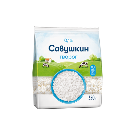 Savushkin Cottage Cheese 0% Fat 8 x 350G