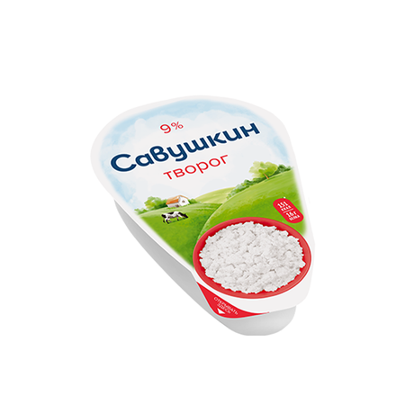Savushkin Cottage Cheese 9% Fat 8 x 180G