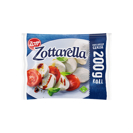 Zott Zottarella Classic Roll Mozzarella ( Fior di Latte) 5 x 200G