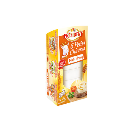 President 6 Small Honey Unsalted Fresh Goat'S Cheese 8 x 100G