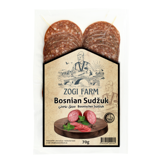 Zogi Farm Bosnian Dry Beef Sausage Slice 70g