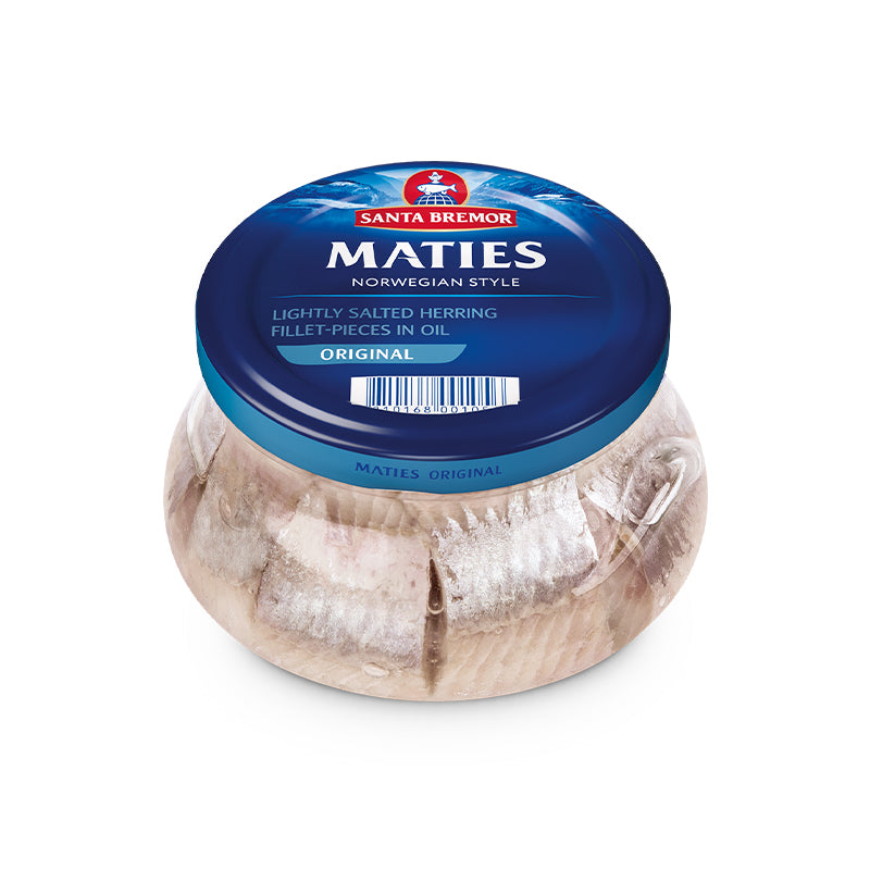 Santa Bremor Matjes Herring Fillet Original In Glass Jar 260G