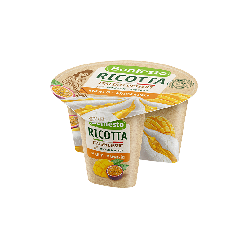 Bonfesto Ricotta & Mango Passion Fruit 50% 125G