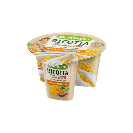 Bonfesto Ricotta & Mango Passion Fruit 50% 12 x 125G