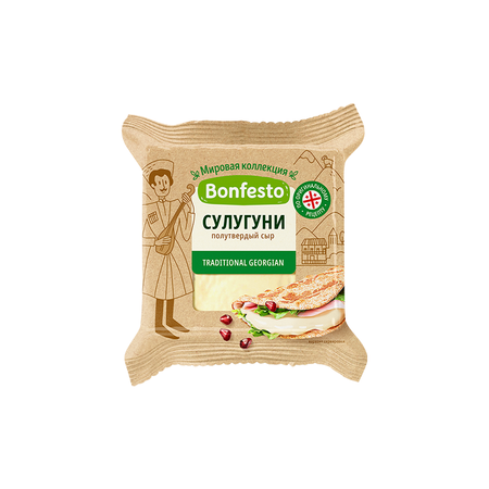 Bonfesto Semi Hard Cheese Suluguni 40% 6 x 200g