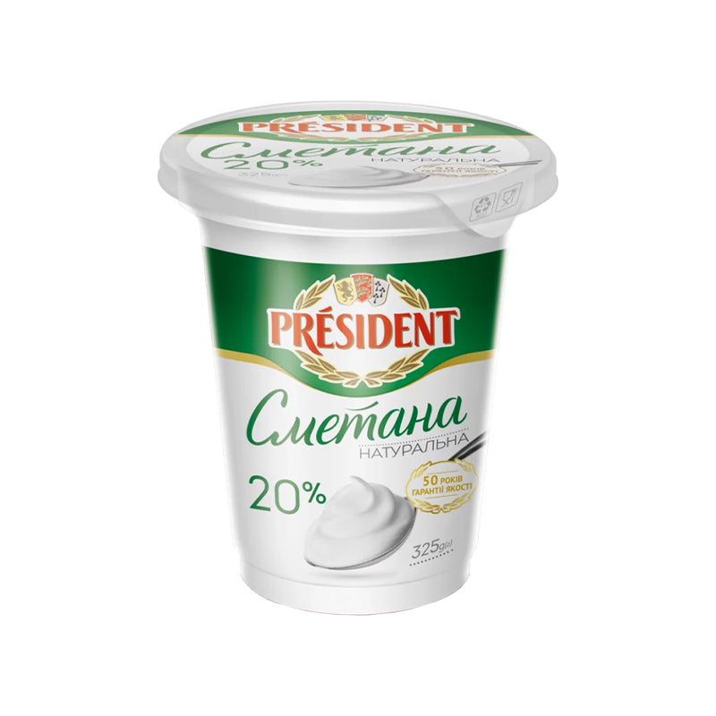 President Sour Cream 20% Fat 300G