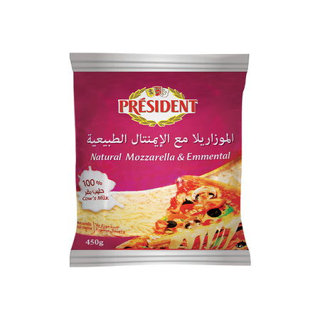 President Shredded Emental And Mozzarella 40% Fdm 8 x 450G