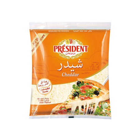 President Shredded Natural Cheddar 450G