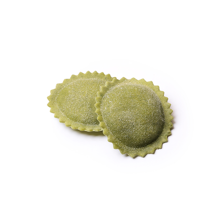 Gusto Vero Ravioli Round with Burrata and Pesto Fresh Frozen 10 x 1Kg